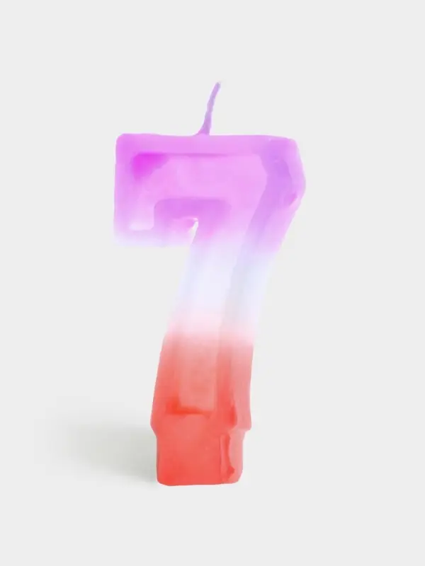 Свеча цифра для торта &laquo;7&raquo;, 8&times;3.75&times;1 см