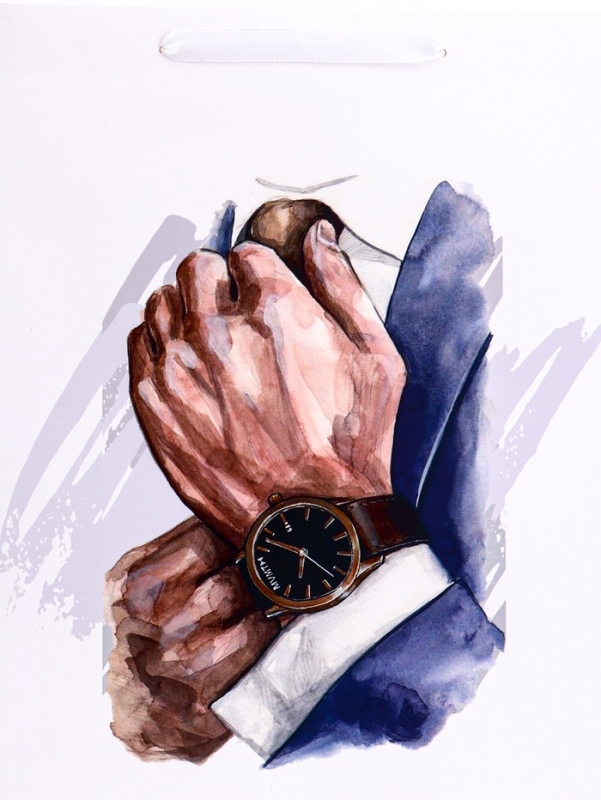 Пакет подарочный вертикальный «Бизнес мен», L 31 × 40 × 12 см