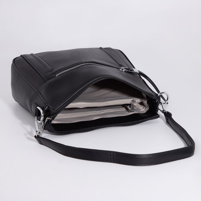 Сумка кросс-боди на молнии, цвет чёрный Сумка кросс-боди на молнии, цвет чёрный