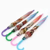 Зонт - трость детский &laquo;Зверюшки&raquo;, полуавтоматический, 8 спиц, R=41/47 см, d=82 см, МИКС