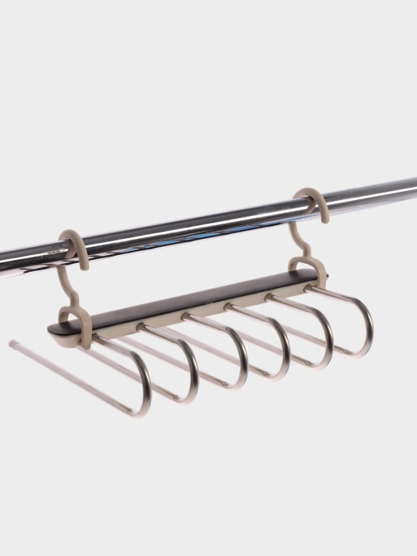 Вешалка для брюк многоуровневая, трансформер 31,5х31х6 см, 6 уровней, цвет черный Вешалка для брюк многоуровневая, трансформер 31,5х31х6 см, 6 уровней, цвет черный