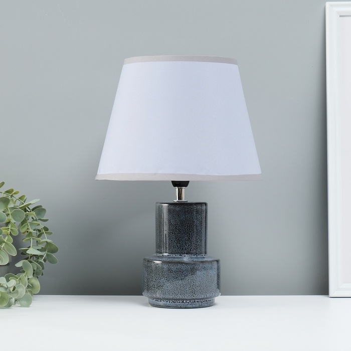 Лампа настольная Лампа настольная "Теория" 1х40Вт Е14 темно-синий 22,2х22,2х33см