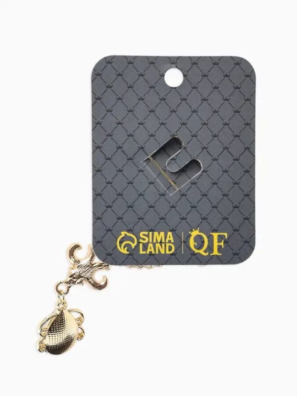 Брошь &laquo;Императрица&raquo;, вензеля, цвет белый в золоте