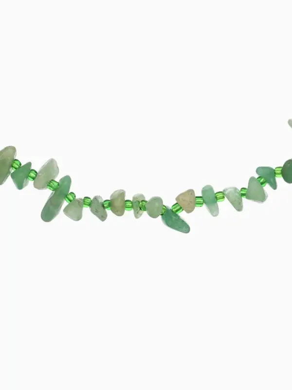 Ожерелье из камня, 45 см, зелёное