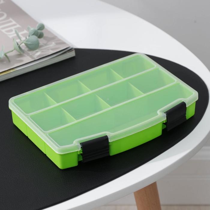 Органайзер пластиковый для хранения, 9 отделений, 19×13×3 см, цвет МИКС