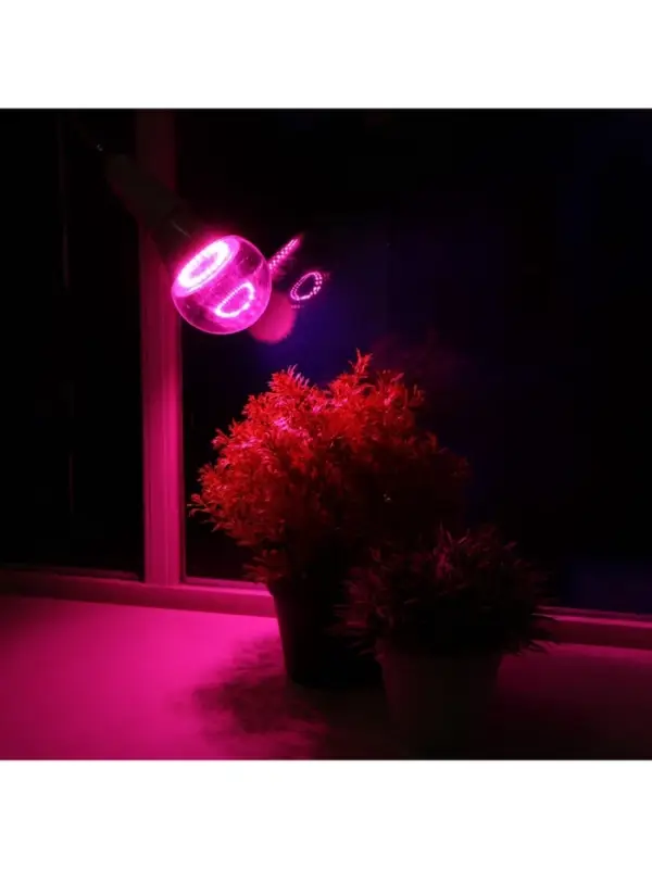 Фитолампа для растений Luazon Lighting, светодиодная, А60, E27, 12 Вт, IP44, 220 В, 270&deg;, мультиспектральная