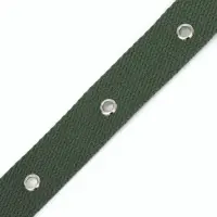 Ошейник брезентовый однослойный, 66&times;3 см, ОШ 33-60 см, тёмно-зелёный
