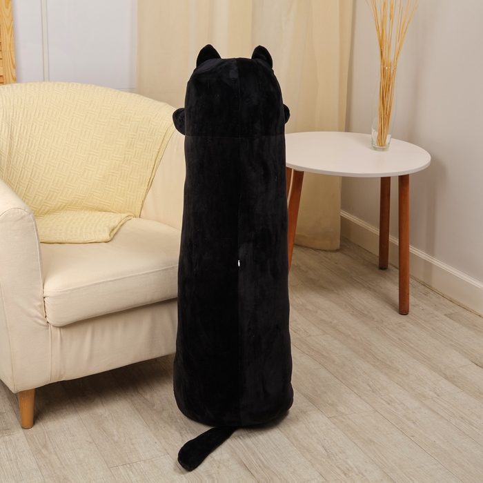 Мягкая игрушка-подушка «Кот», 110 см, цвет чёрный Мягкая игрушка-подушка «Кот», 110 см, цвет чёрный