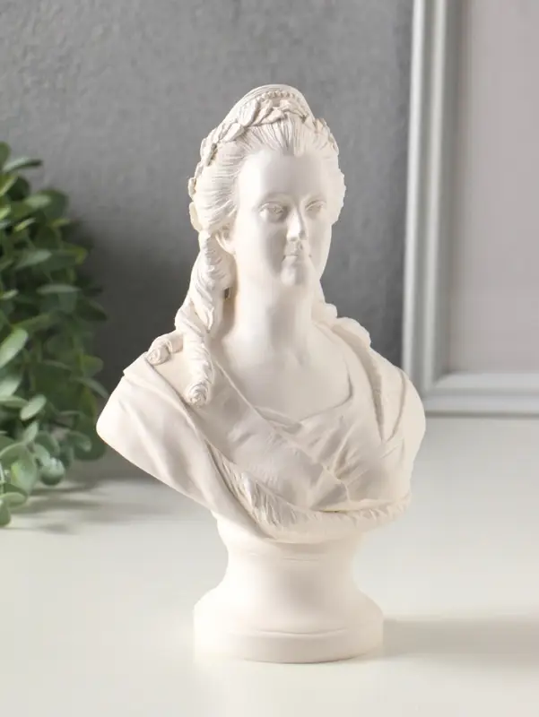 Бюст &laquo;Екатерина II&raquo;, фигура гипс, 21 см, белый