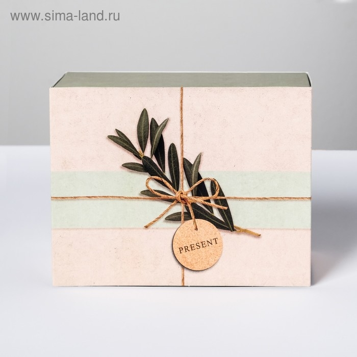 Коробка подарочная складная, упаковка, «Эко стиль», 20 х 15 х 8 см Коробка подарочная складная, упаковка, «Эко стиль», 20 х 15 х 8 см