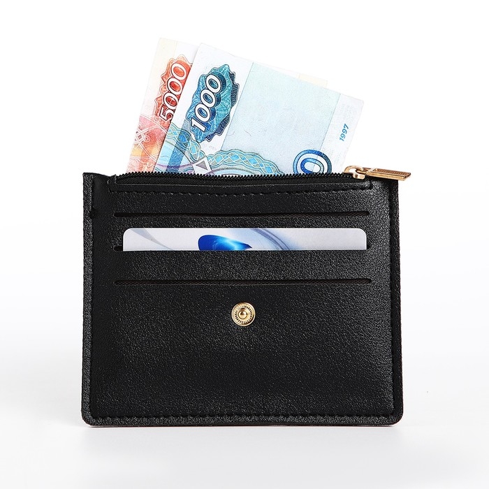 Картхолдер на кнопке, цвет чёрный Картхолдер на кнопке, цвет чёрный