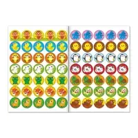 Наклейки - кружочки &laquo;Знакомимся с животными&raquo;, набор 3 шт. по 16 стр.