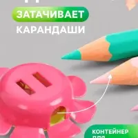 Набор точилок &laquo;Ромашка-смайл&raquo;, 4 штуки, с контейнером, МИКС