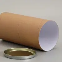 Тубус 120&times;260 мм (240 мм внутр. высота), картон, металлическая крышка