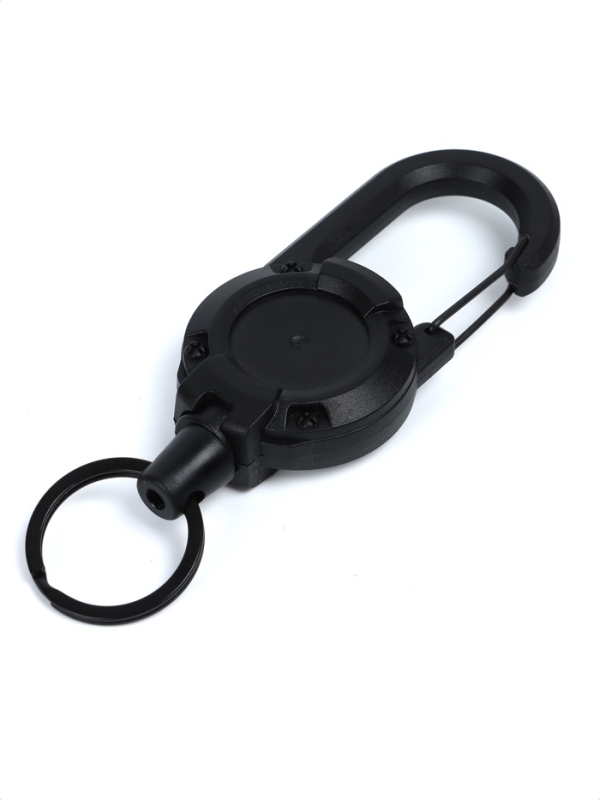 Брелок-ретрактор туристический, черный Брелок-ретрактор туристический, черный