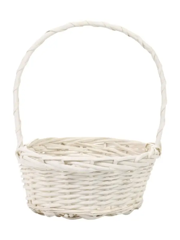 Корзина плетеная (ива), 23 х 23 х 11/30 см белый
