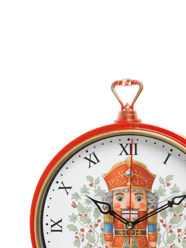 Часы настенные интерьерные &laquo;Щелкунчик&raquo;, настольные, бесшумные, плавный ход, 26&times;32 см, красные