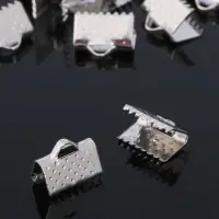 Зажим для ленты, (набор 20 шт.), цвет серебро, 10 мм, СМ-339