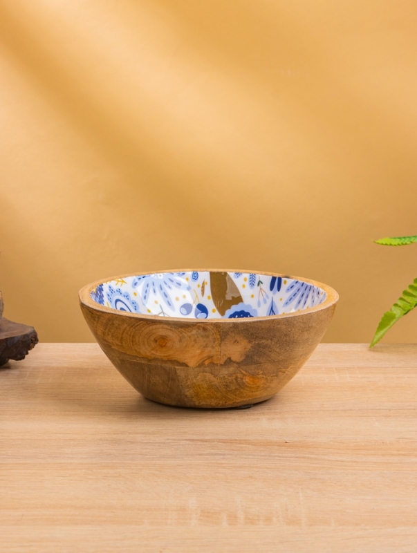 Миска Миска "Васильки" дерево манго 17,5х17,5х6,5 см