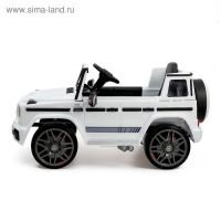 Электромобиль MERCEDES-BENZ G63 AMG, EVA колеса, кожаное сиденье, цвет белый