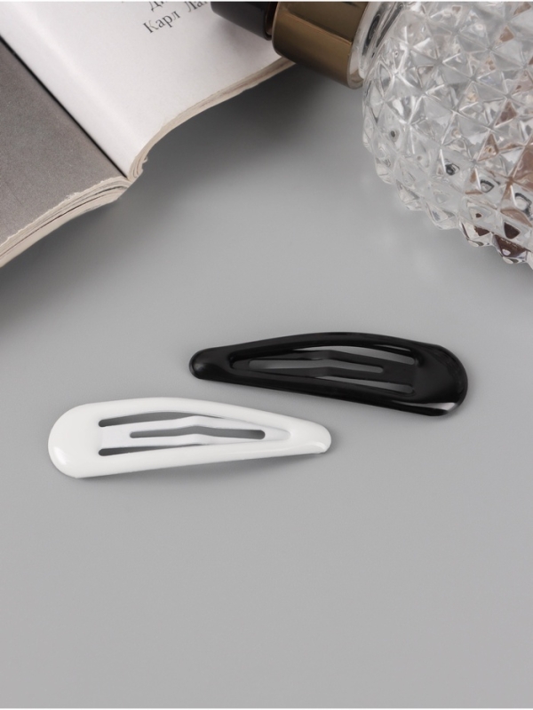 Невидимка для волос  Невидимка для волос "Стиль" (набор 12 шт) классика, 5 см, чёрный белый