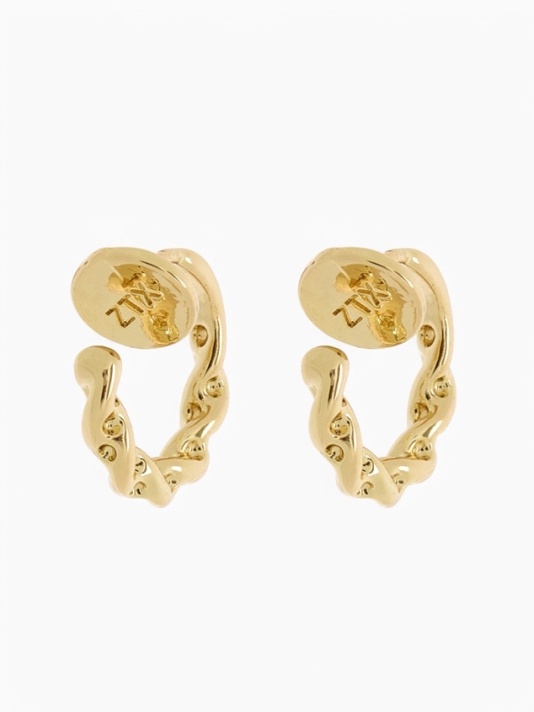 Клипсы «Тренд» кольцо переплетение, цвет золото