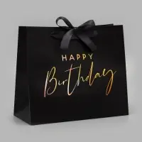 Пакет подарочный Happy birthday, ML, 27&times;23&times;11.5 см