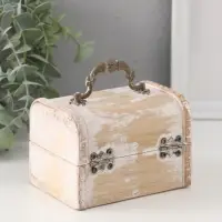 Шкатулка для украшений &laquo;Сундучок. Состаренная белая&raquo;, дерево, 8.5&times;12&times;8.5 см