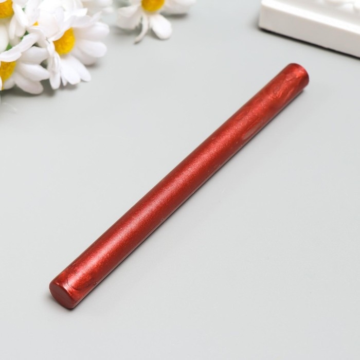 Сургуч для печати стержень "Блестящий бордовый" набор 10 шт 13,2х1,1 см