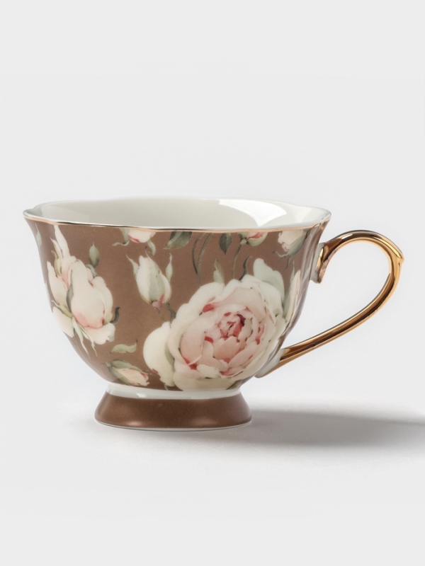 Чайная пара 220 мл WY   Чайная пара 220 мл WY  "Pink O'hara", бежевый