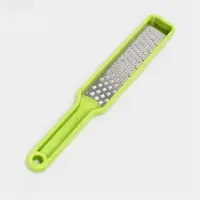 Тёрка для сыра с ручкой Доляна Brighty, 31.5&times;4.5&times;1.2 см, 301 сталь, крупная сетка, салатовая