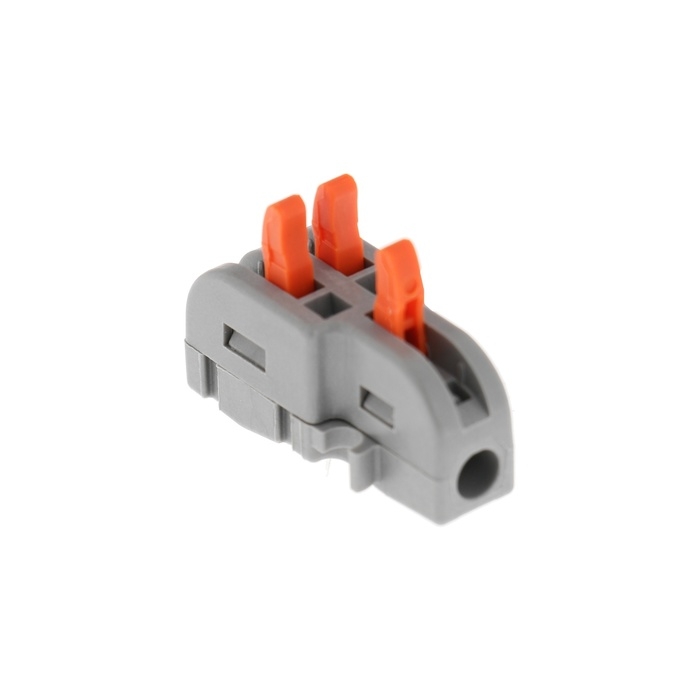 Клемма электрическая проходная, комбинируемая, 32А, 0,2-4 мм2, 1 ввод 2 вывод, набор 10 шт Клемма электрическая проходная, комбинируемая, 32А, 0,2-4 мм2, 1 ввод 2 вывод, набор 10 шт