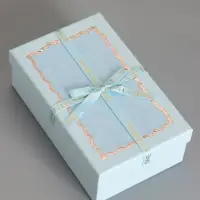 Набор подарочных коробок 3 в 1 прямоугольные с бантом, небесно голубой, 23&times;16&times;9.5; 21&times;14&times;8; 19&times;12&times;6.5 см