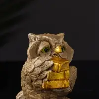 Фигурка гипс &laquo;Сова ученая&raquo;, 8&times;9&times;7 см, бежевый