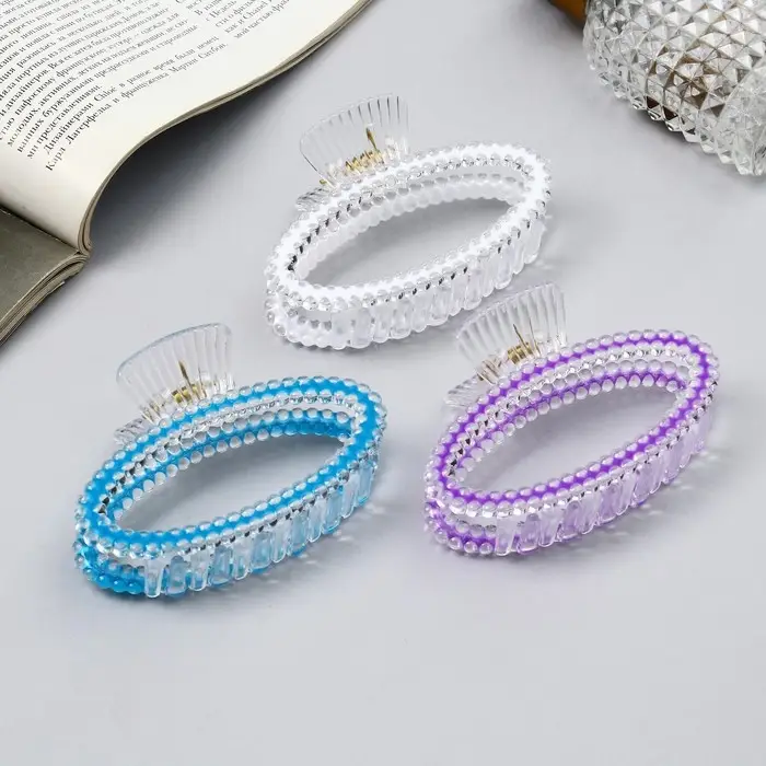 Крабик для волос «Хелен колор», овал, 9 см, МИКС Крабик для волос «Хелен колор», овал, 9 см, МИКС