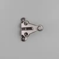Крючок для брюк и юбок, медь, 2×2 см, 2 шт., цвет чёрный никель
