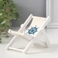 Сувенир дерево "Стул пляжный со штурвалом" 9х1х15,5 см