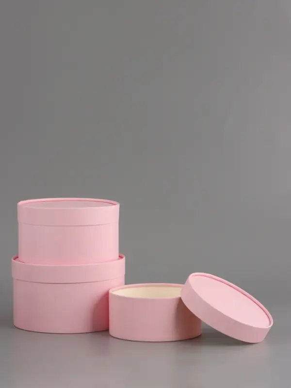 Набор подарочных коробок 3 в 1, завальцованные, розовый, 20 х 12 - 18 х 10 - 16 х 8 см