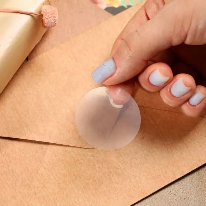 Наклейка прозрачная, без рисунка, 3.8&times;3.8 см, 300 шт.