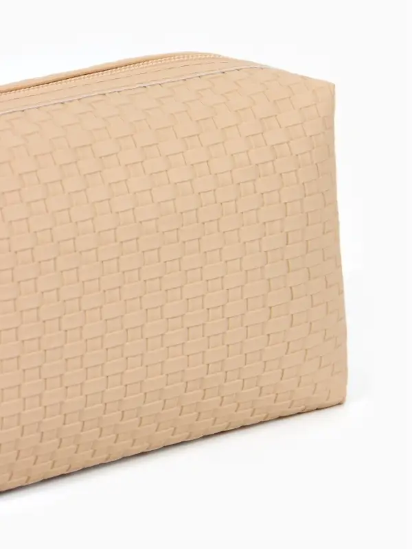 Косметичка дор Плетенка, 16*5*10, отдел на молнии, св. бежевый