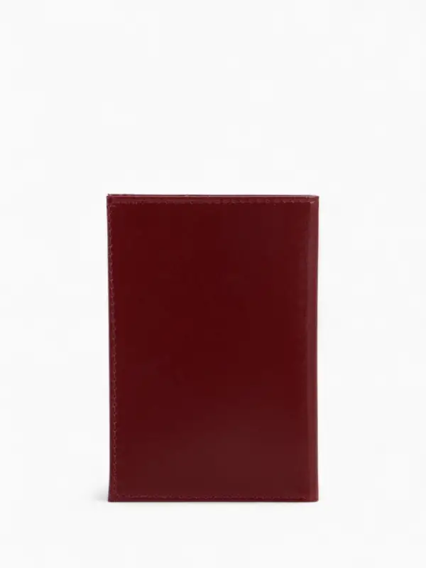 Обложка для паспорта, с гербом, тиснение фольгой, гладкая, бордовая