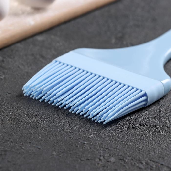 Кисть Доляна «Профи», силикон, 21,5×8×1 см, цвет бирюзовый Кисть Доляна «Профи», силикон, 21,5×8×1 см, цвет бирюзовый