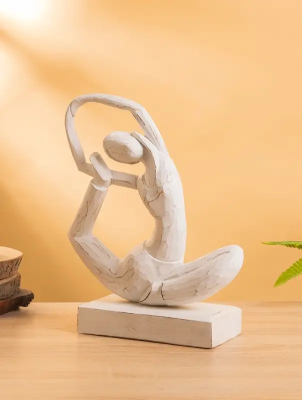 Сувенир  Сувенир "Йога" дерево 25х10х35 см, цв. белый