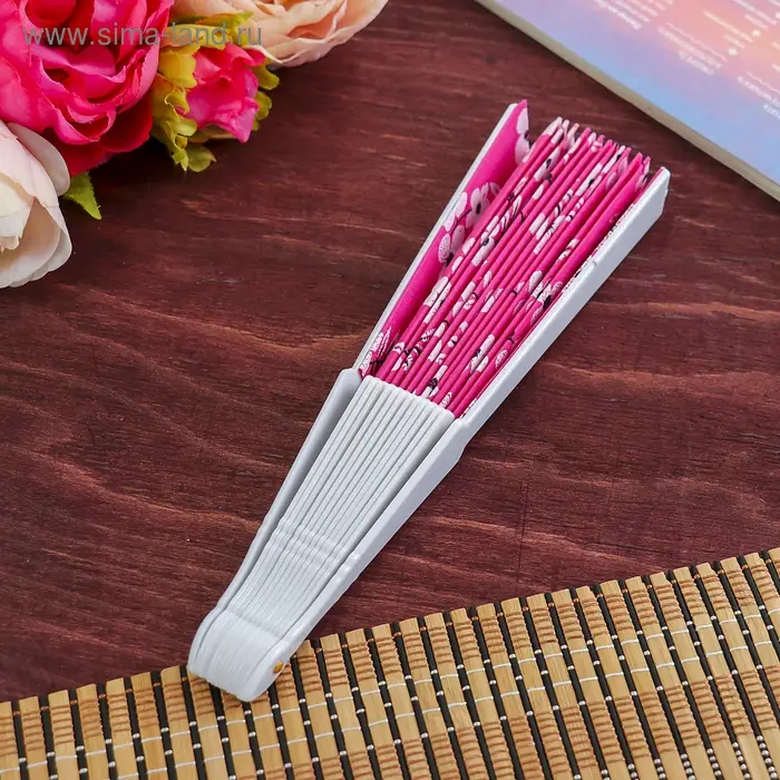 Веер складной &laquo;Сакура&raquo;, 23 см, МИКС