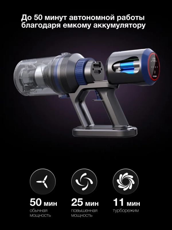 Вертикальный пылесос HYV-S7970 470мл 500Вт серый Вертикальный пылесос HYV-S7970 470мл 500Вт серый