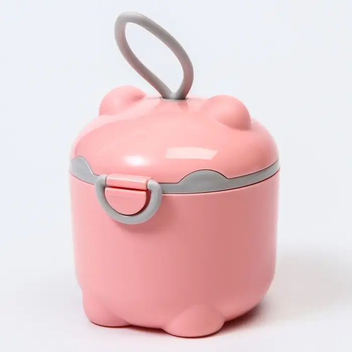 Контейнер для детского питания Мишка 1, 250 мл, розовый