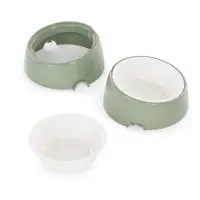 Лего-миска для животных &laquo;Фокси&raquo;, 300 мл, с наклоном, пластик, цвет фисташковый