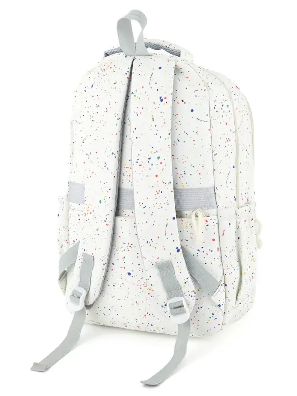 Рюкзак школьный для девочки &laquo;Краска&raquo;, 4 кармана, 31&times;13&times;48 см, белый