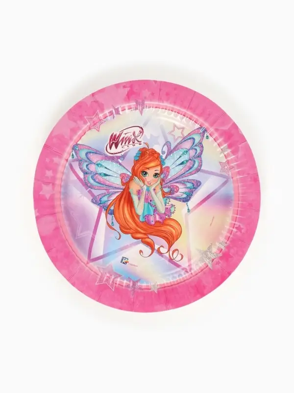 Посуда одноразовая бумажная на 10 персон: стаканы, тарелки, скатерть, ВИНКС