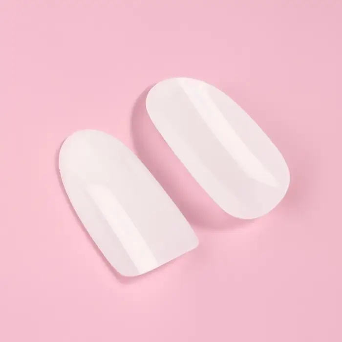 Типсы для наращивания ногтей, 500 шт., форма овал, в пакете, 10 размеров, молочные